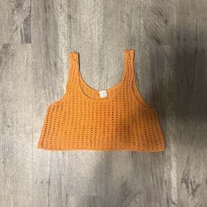 Wild Fable Orange Crochet Knit Crop Top Tank, Size Medium - Boho Summer Style